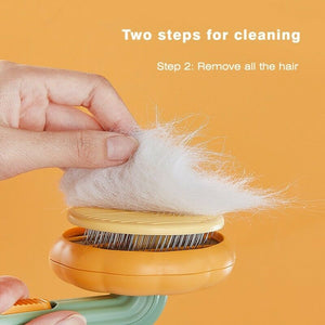 Grooming Made Fun with the Pet Self Cleaning Pumpkin Grooming Slicker Brush