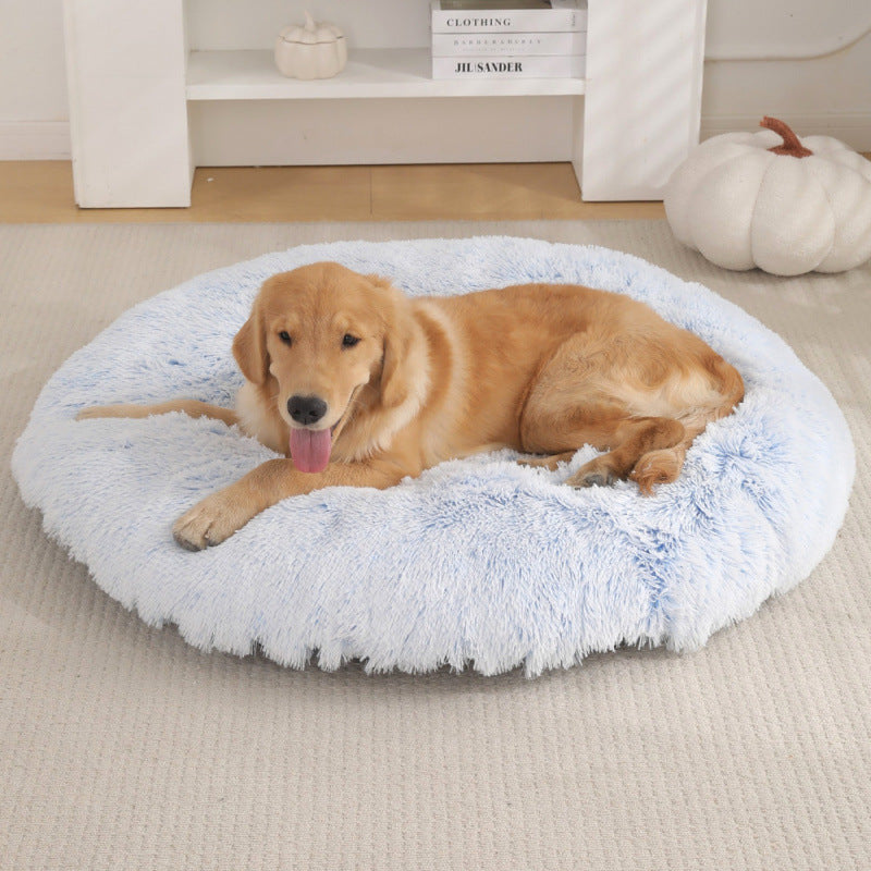 Round Plush Warm Pet Sleep Bed House