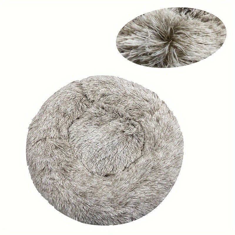 Machine Washable Plush Round Pet Bed