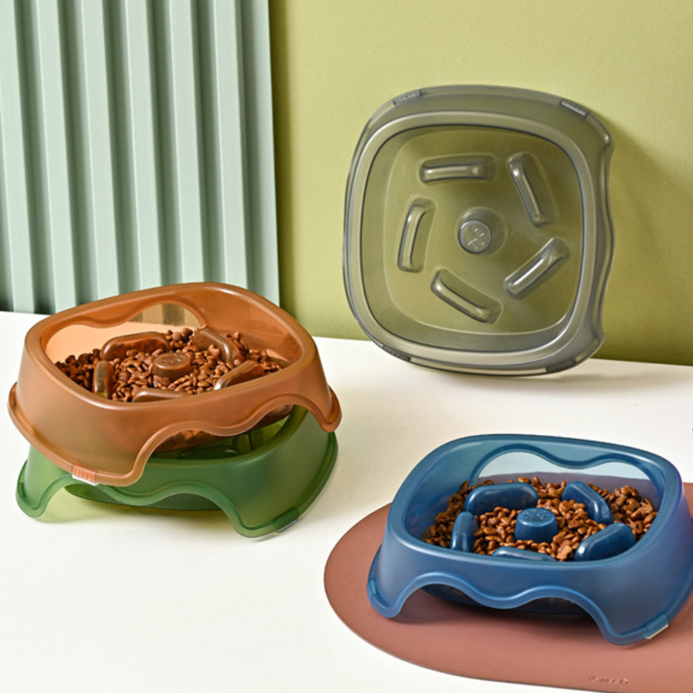Anti-Choking Pet Slow Feeding Water Bowl Dispenser