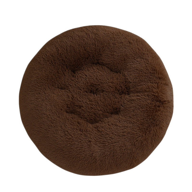 Round Plush Warm Pet Sleep Bed House