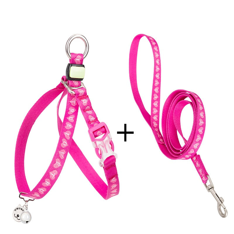 Pet Bell Chest Strap Vest Leash Harness Package Rope