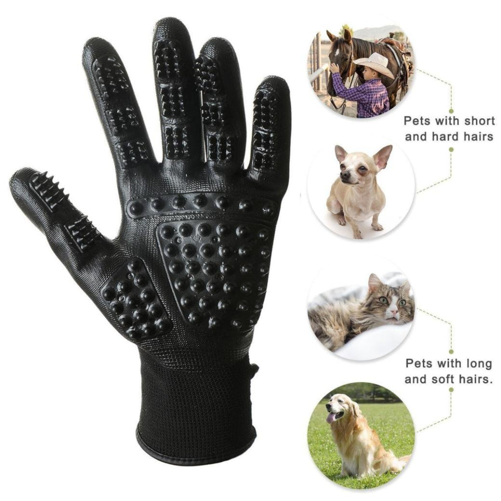 Pet Grooming Glove Hair Removal Massage Brush Tool