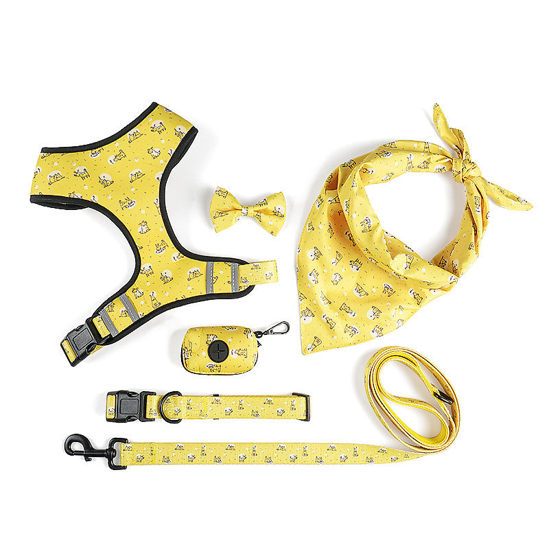 Bow Style Pet Harness Leash Set
