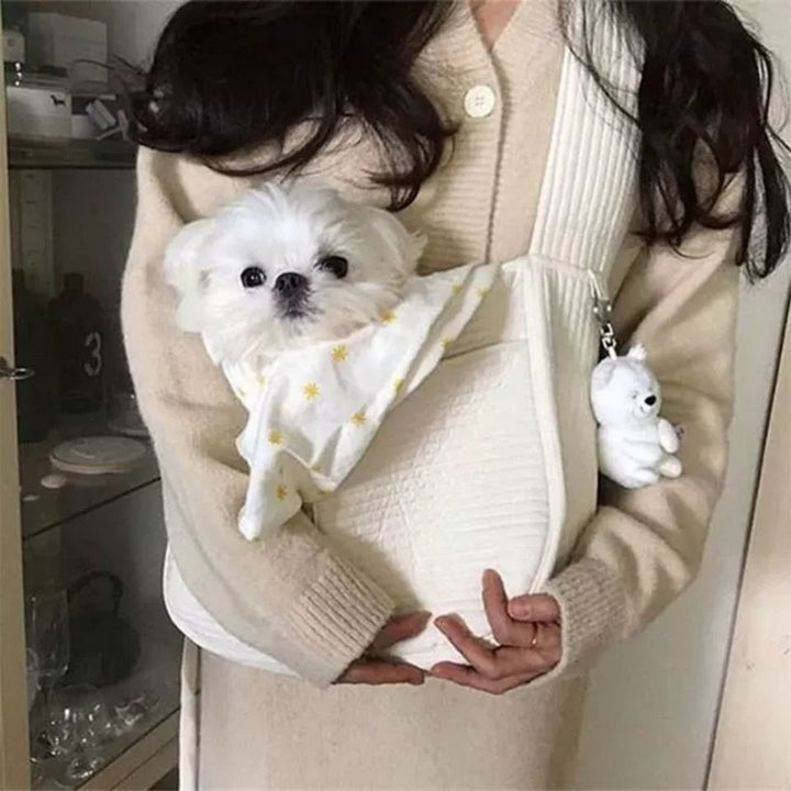 Pet Handmade Canvas Carrier Shoulder Bag Breathable Travel Tote