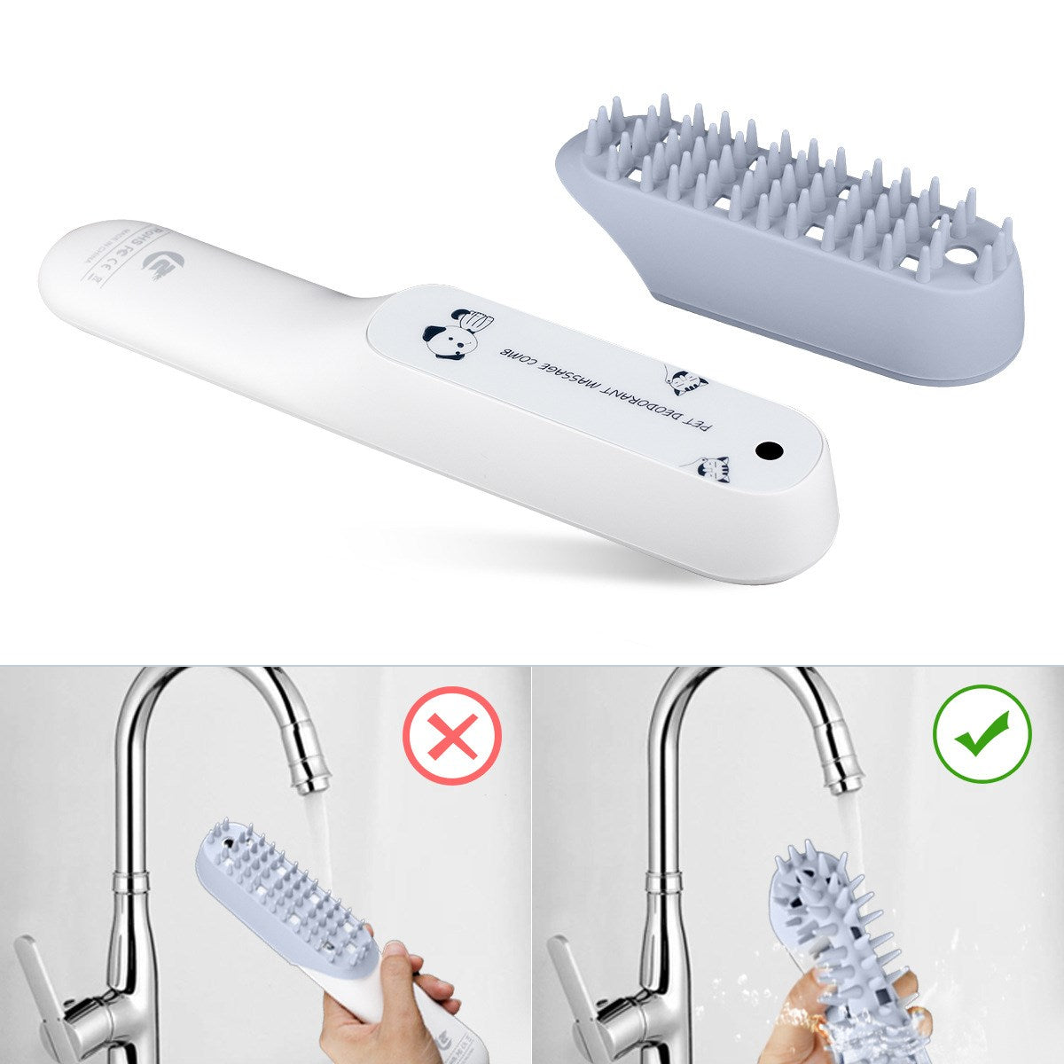Pet Silicone Massage Grooming Comb Brush Tool