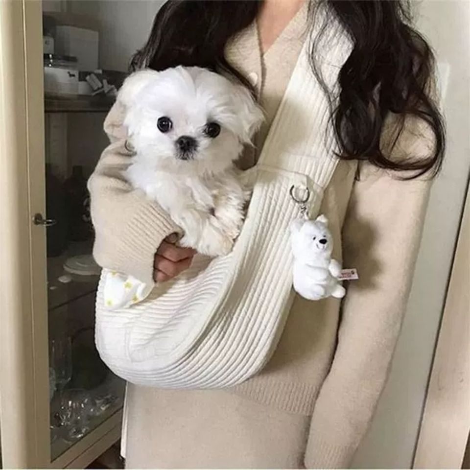 Pet Handmade Canvas Carrier Shoulder Bag Breathable Travel Tote