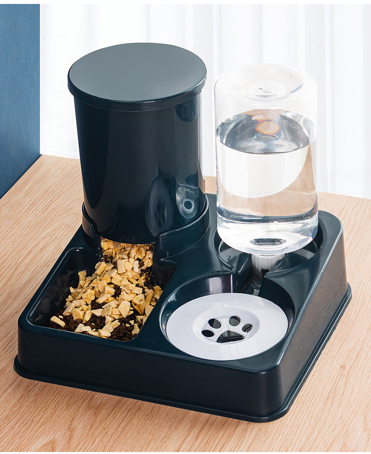 Pet Automatic Combined Food And Water Feeding Bowl Device