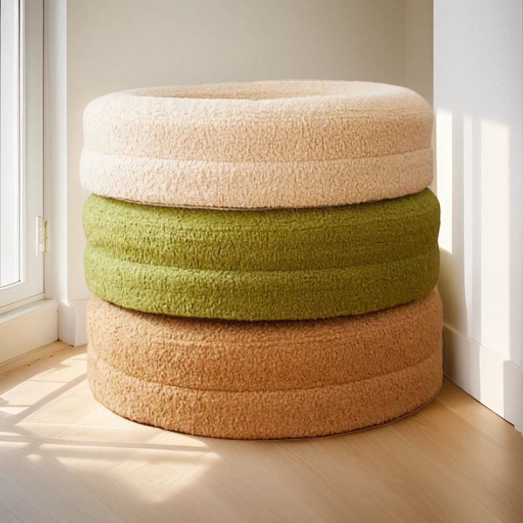 Solid Color Leisure Round Pet Nest Bed