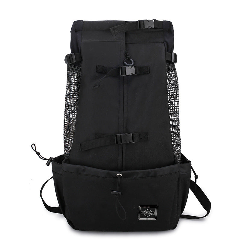 Pet Double Shoulder Backpack Portable Travel Carrier