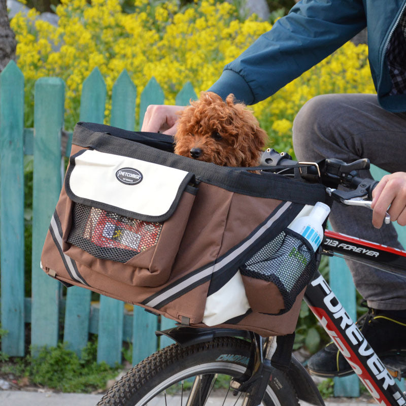 Pet Removable Bicycle Front Basket Carrier Bag
