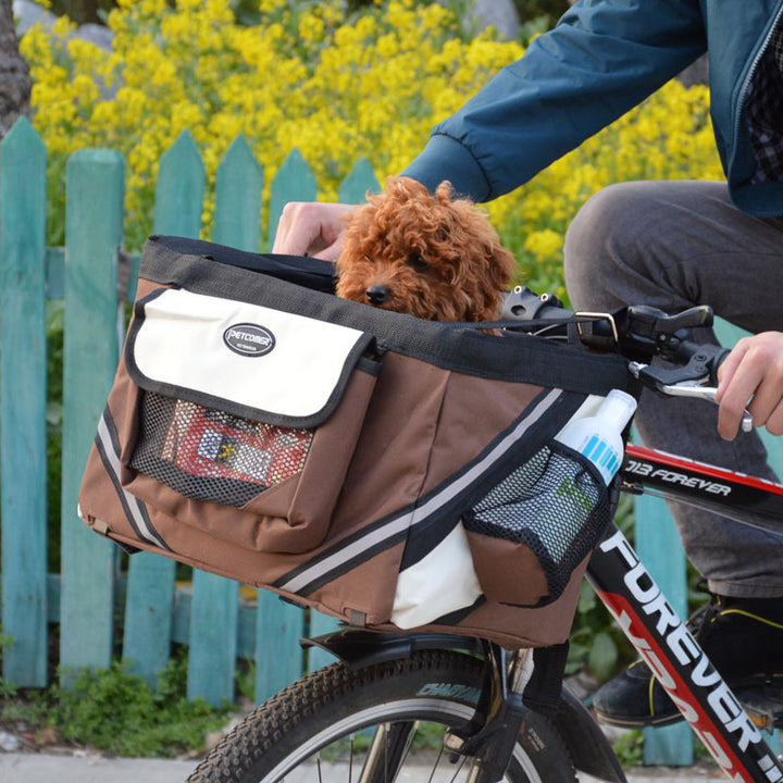 Pet Removable Bicycle Front Basket Carrier Bag