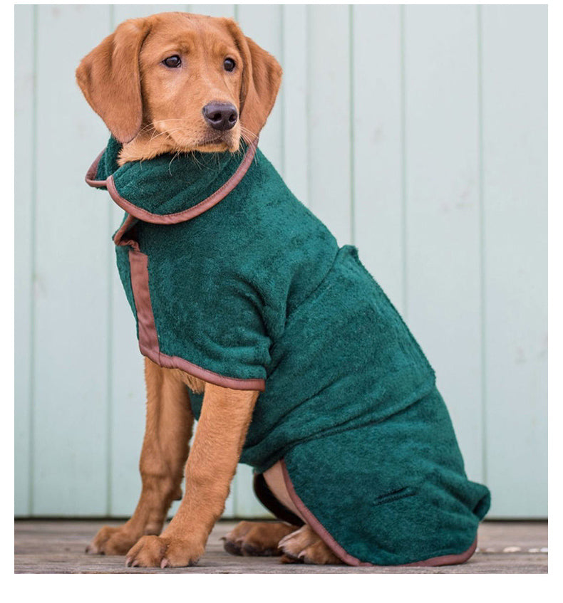 Quick Dry Absorbent Pet Bath Towel Clothing Wrap