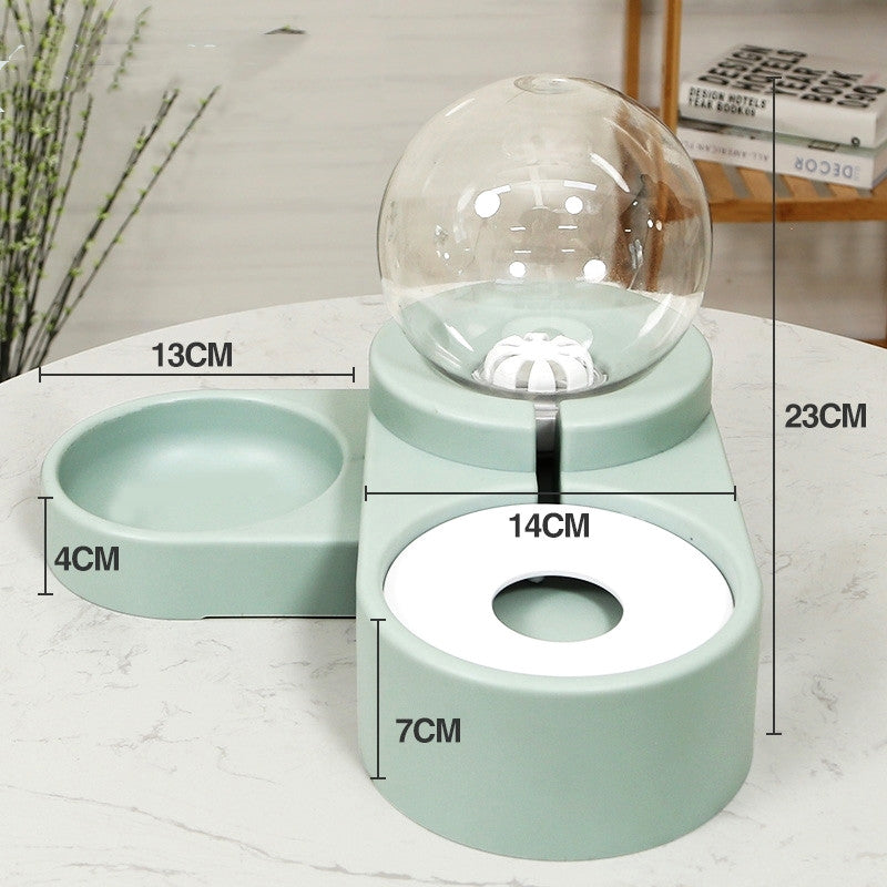 Automatic Bubble Ball Pet Food And Water Dispenser