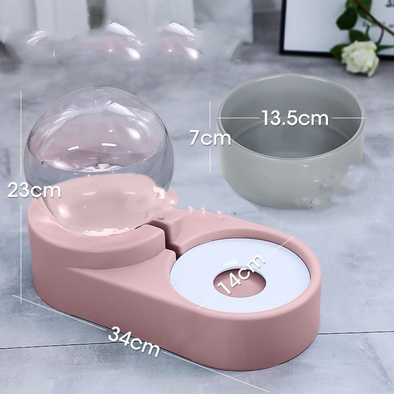 Automatic Bubble Ball Pet Food And Water Dispenser