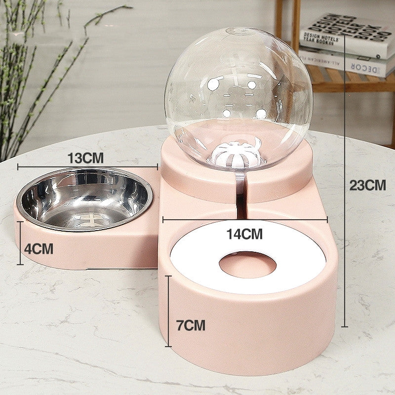 Automatic Bubble Ball Pet Food And Water Dispenser