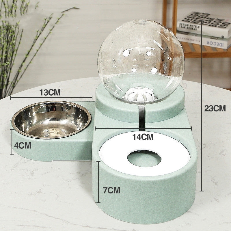 Automatic Bubble Ball Pet Food And Water Dispenser