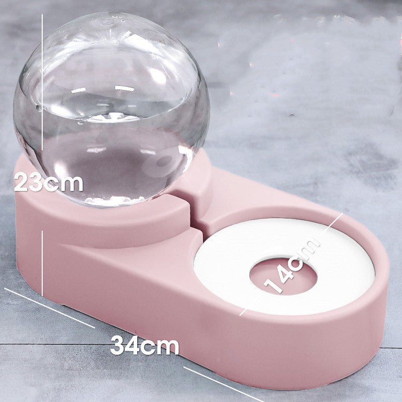 Automatic Bubble Ball Pet Food And Water Dispenser
