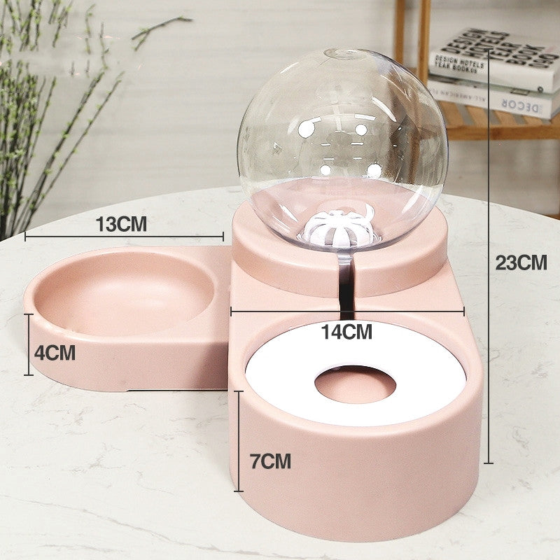 Automatic Bubble Ball Pet Food And Water Dispenser