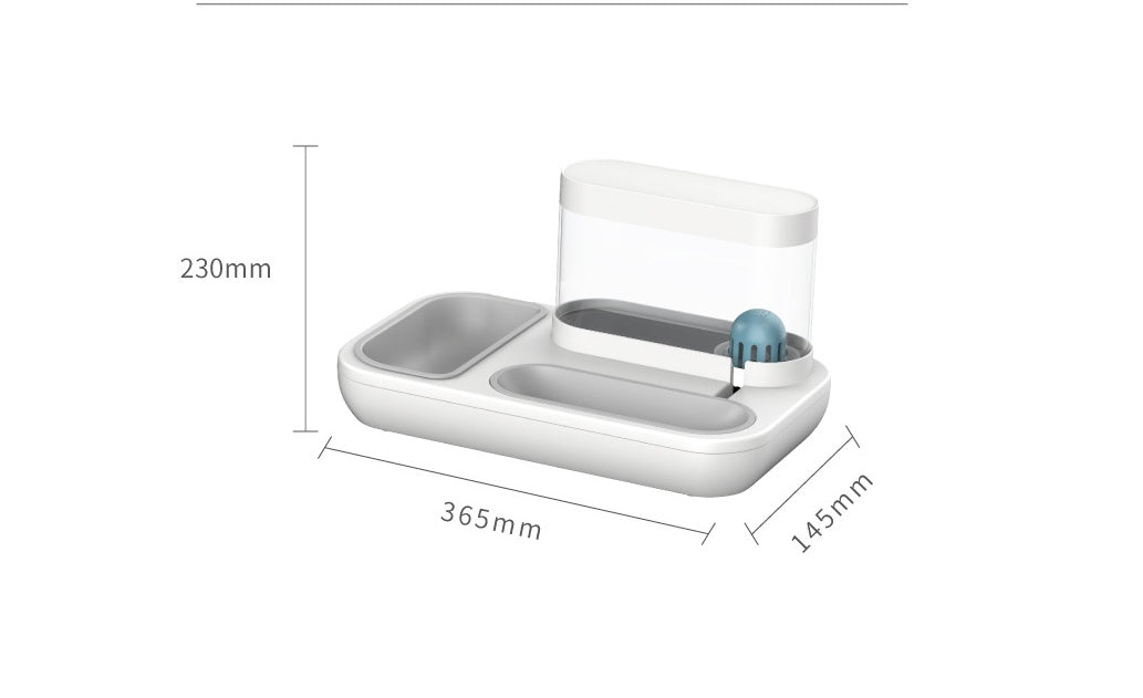 Automatic Pet Feeding And Drinking Fountain Bowl System
