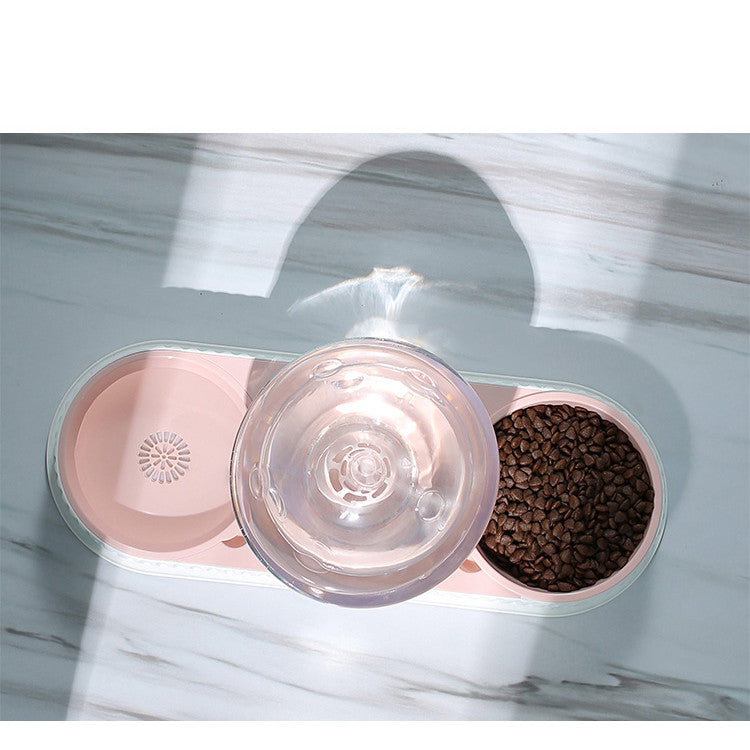 Automatic Pet Water And Food Feeding Bowl Dispenser