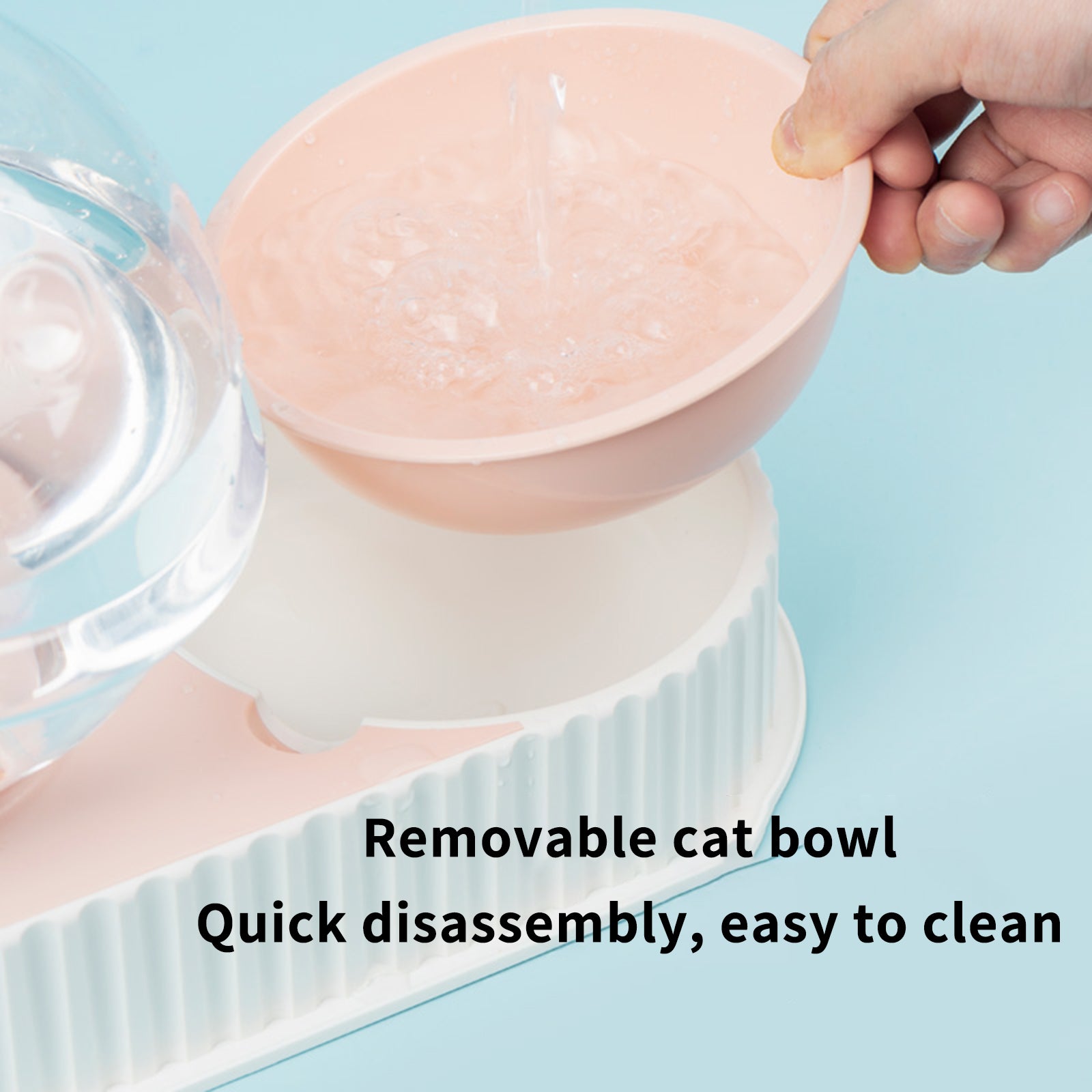 Automatic Pet Water And Food Feeding Bowl Dispenser