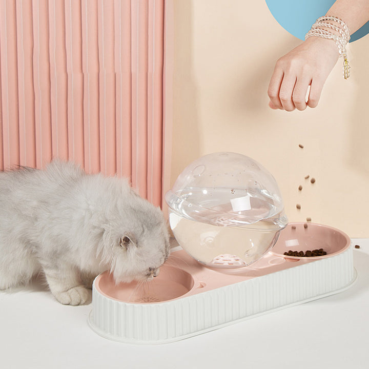 Automatic Pet Water And Food Feeding Bowl Dispenser