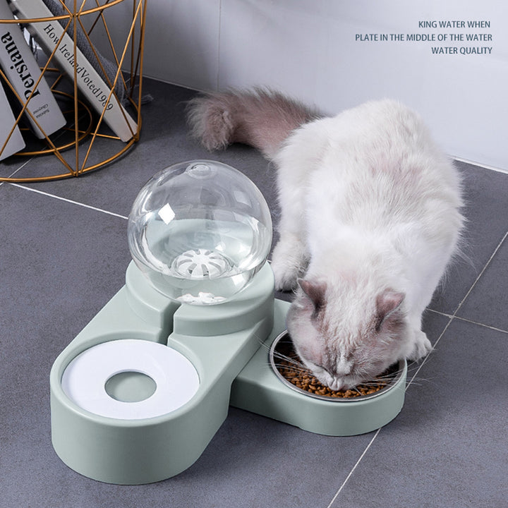 Automatic Bubble Ball Pet Food And Water Dispenser