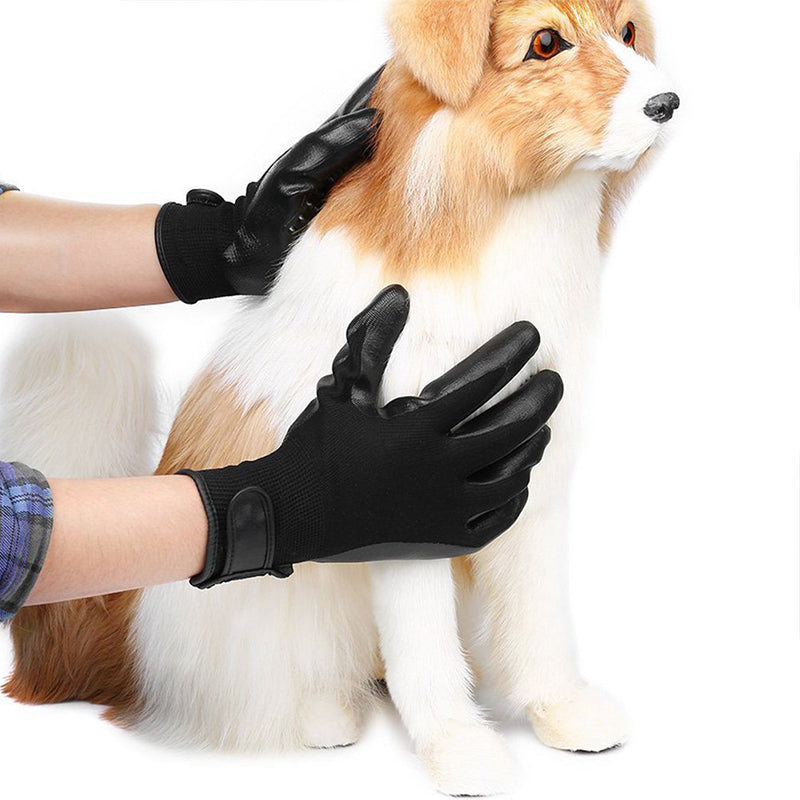 Pet Grooming Glove Hair Removal Massage Brush Tool
