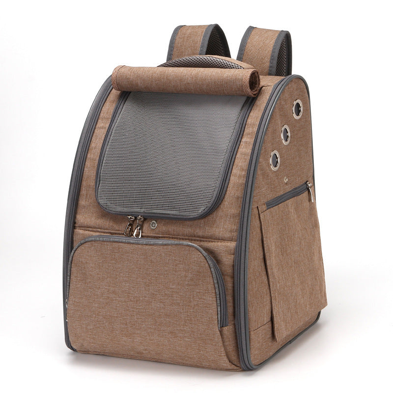 Pet Foldable Breathable Backpack Travel Carrier Bag