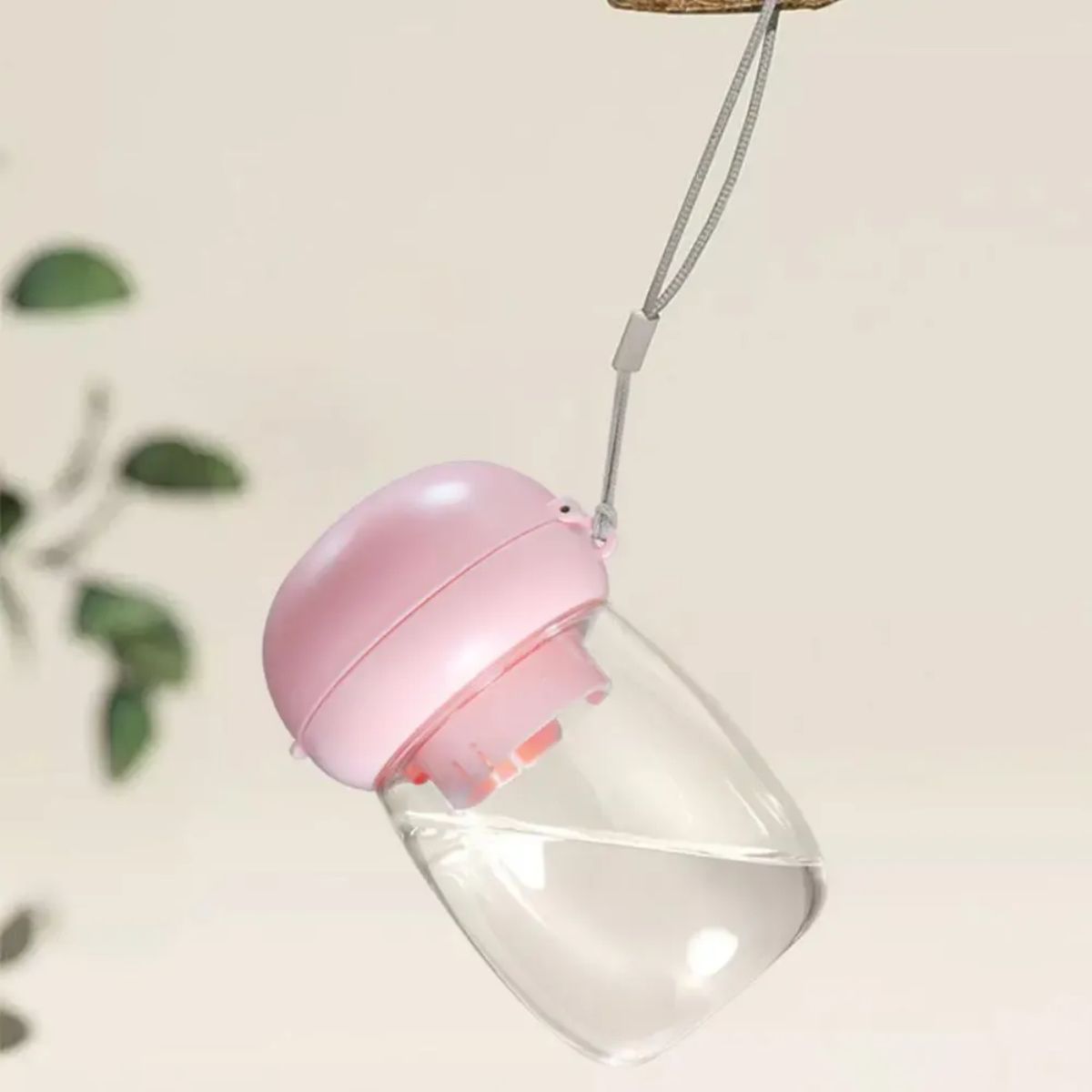 Portable Pet Travel Water Bottle Feeding Cup With Lanyard