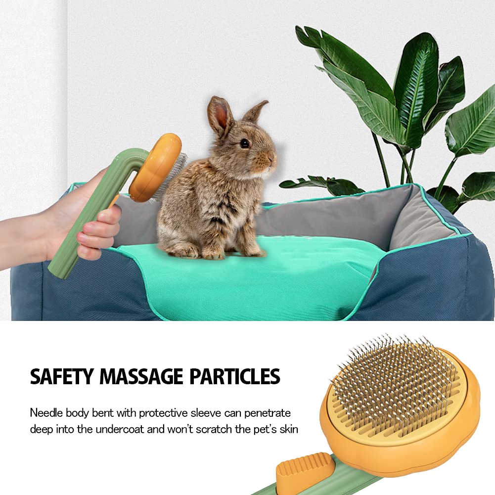 Pet Self Cleaning Pumpkin Grooming Slicker Brush