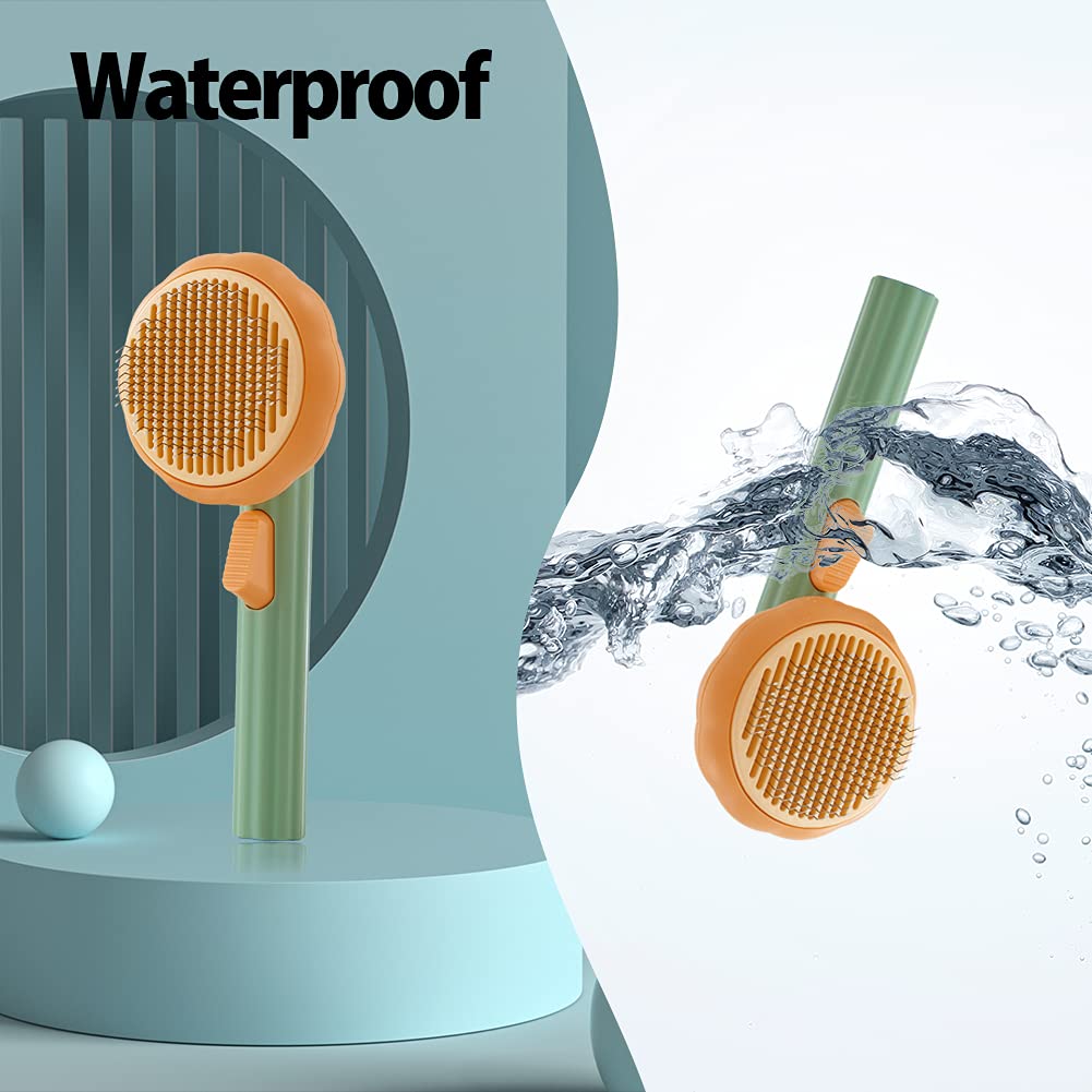 Pet Self Cleaning Pumpkin Grooming Slicker Brush