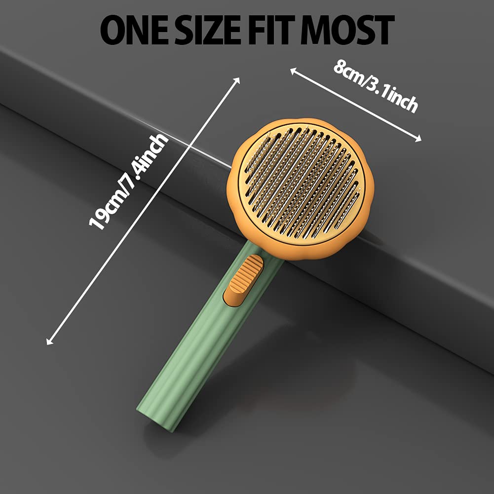 Pet Self Cleaning Pumpkin Grooming Slicker Brush