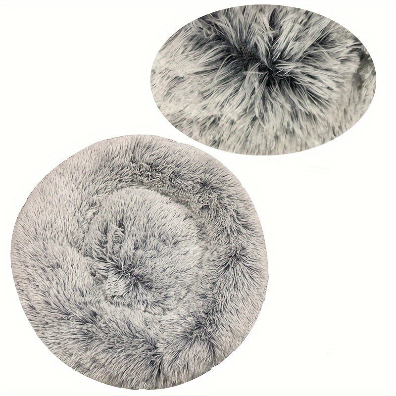 Machine Washable Plush Round Pet Bed