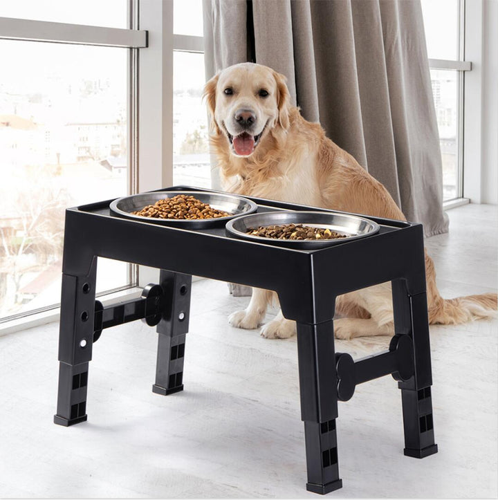 Pet Adjustable Neck Protection Anti-Tumble Feeding Bowl