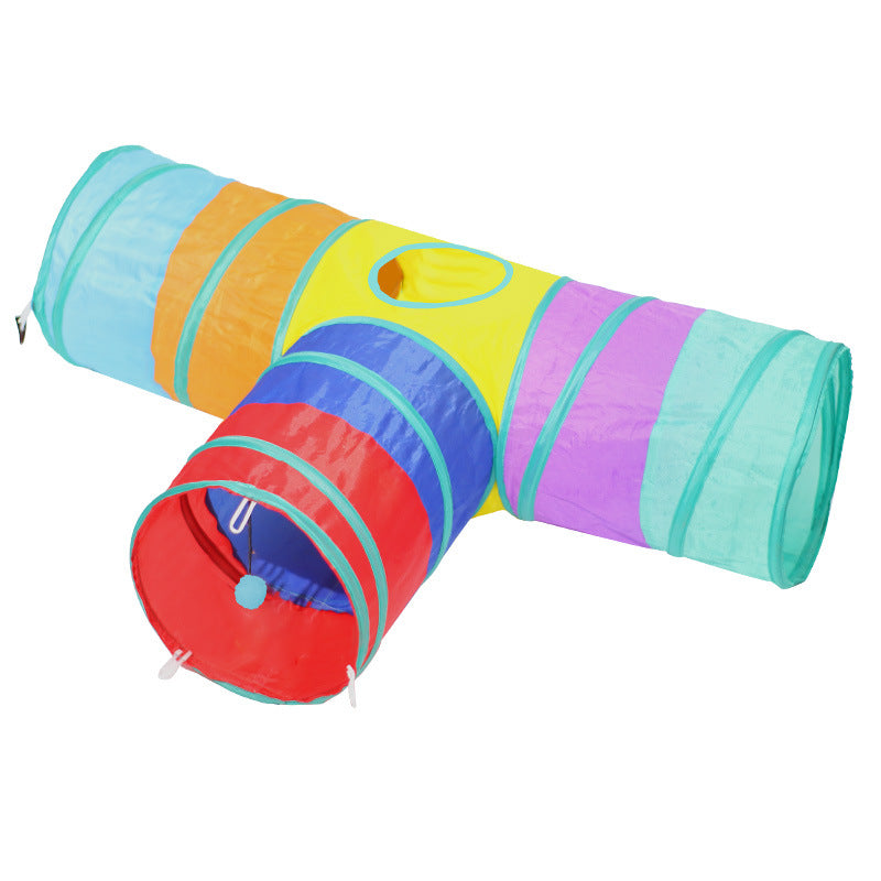 Pet Foldable Tunnel Climbing Interactive Play Toy