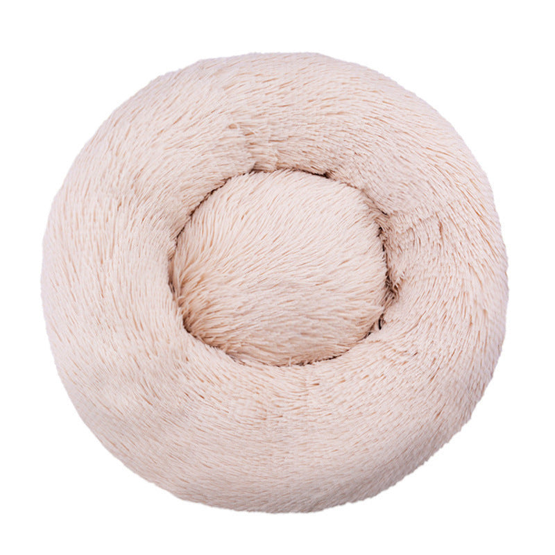Machine Washable Plush Round Pet Bed