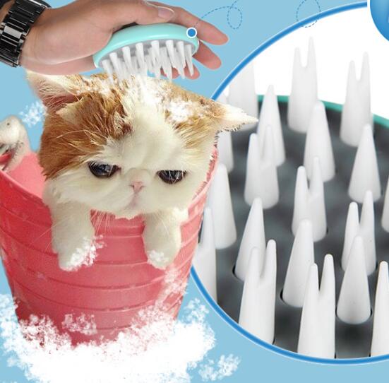 Comfortable Pet Bath Massage Brush Grooming Cleaning Tool
