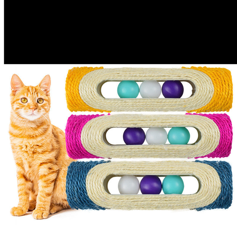Three Long Sisal Drum Interactive Pet Chew Toy