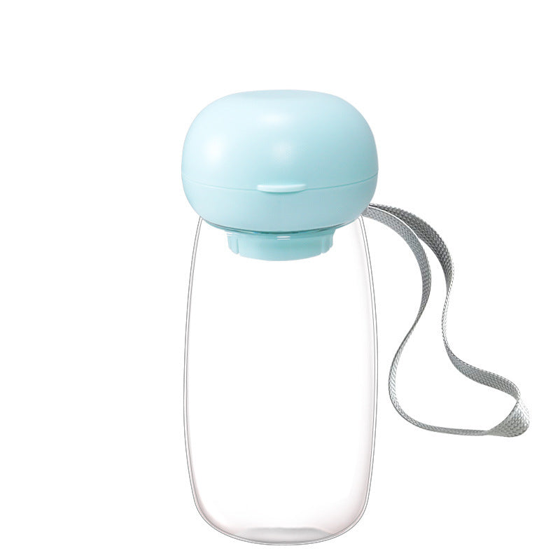 Portable Pet Travel Water Bottle Feeding Cup With Lanyard