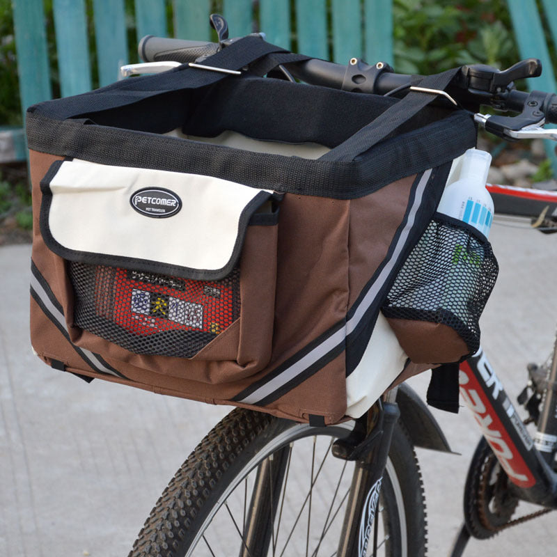 Pet Removable Bicycle Front Basket Carrier Bag