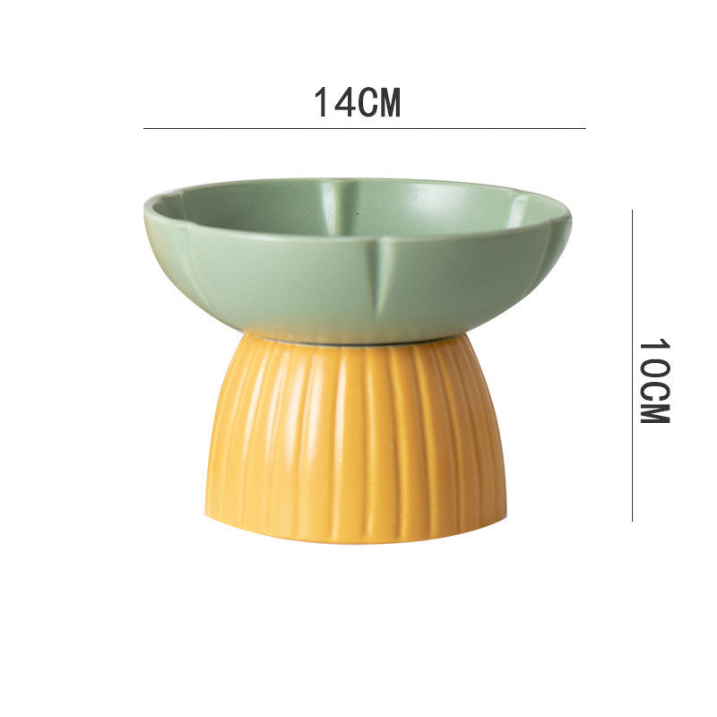 Pet Candy Color Ceramic Feeding Bowl