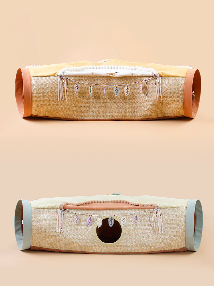 Totoro Style Pet Litter Roll Tunnel Drilling Toy