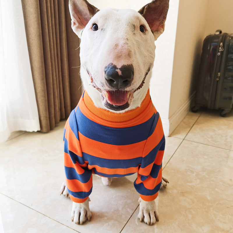 Cute Striped Pet T Shirt Fashionable Simple Comfort Wear