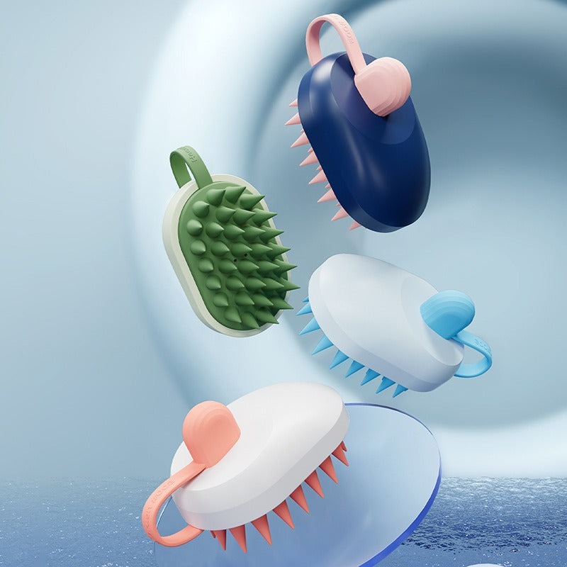 Soft Gel Pet Shampoo Massage Bath Brush Grooming Tool