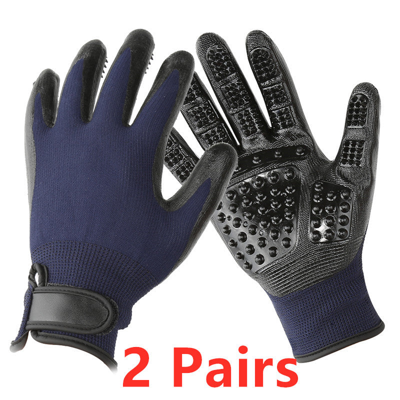 Pet Grooming Glove Hair Removal Massage Brush Tool