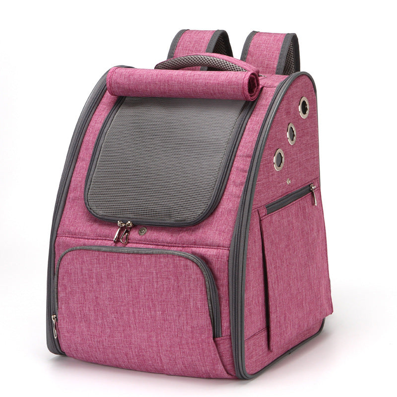 Pet Foldable Breathable Backpack Travel Carrier Bag