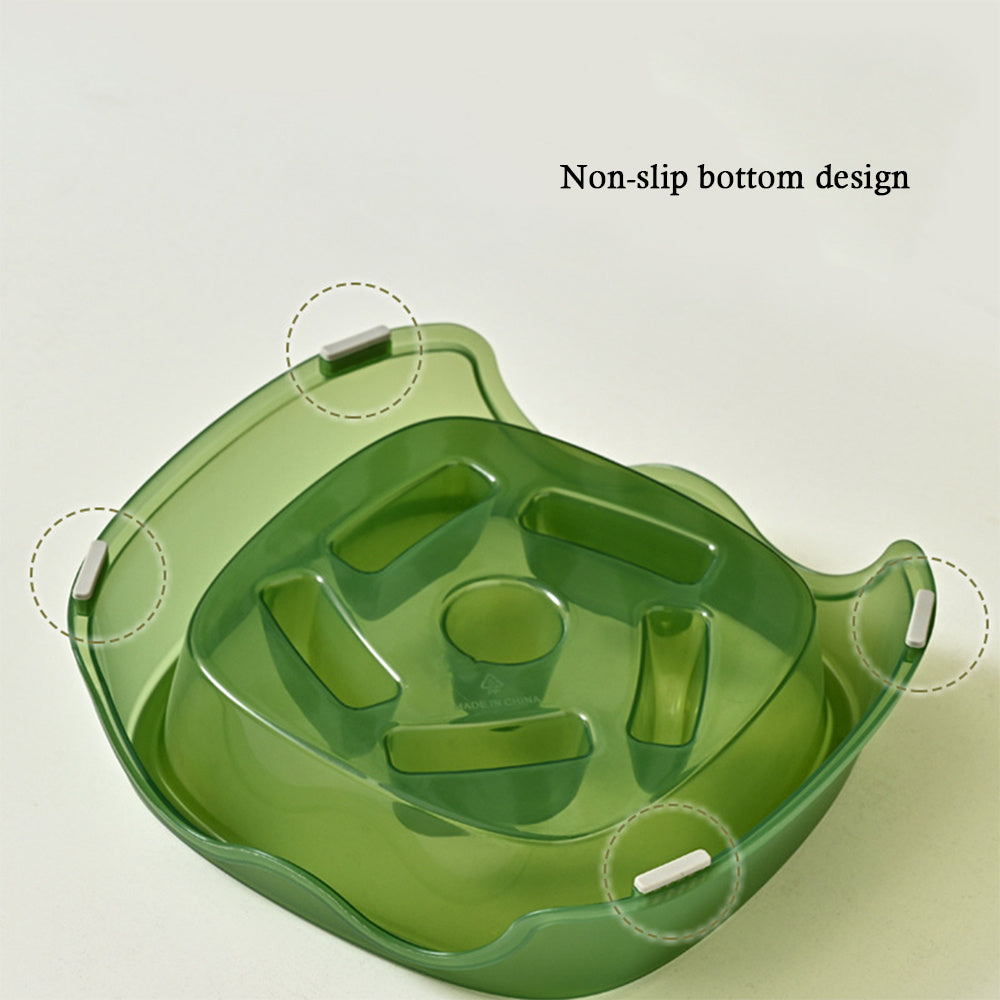 Anti-Choking Pet Slow Feeding Water Bowl Dispenser