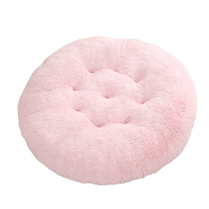 Round Plush Warm Pet Sleep Bed House